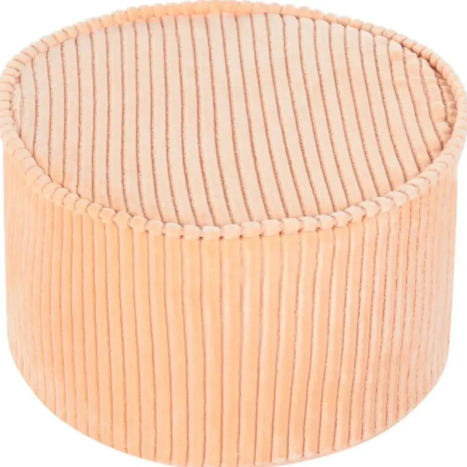 ZIKRIA - Poef - Perzik - Fluweel