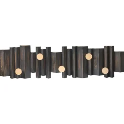 ZILLAH - Wandgemonteerde kapstok - Zwart - Dennenhout