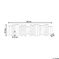 ZILLAH - Wandgemonteerde kapstok - Zwart - Dennenhout