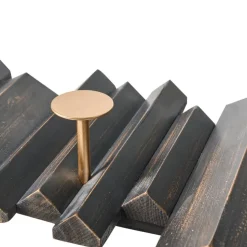 ZILLAH - Wandgemonteerde kapstok - Zwart - Dennenhout