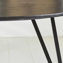 Zwart ovale eettafel Cesar 230x100 cm - Mangohout - Zwart