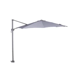 Zweefparasol Hawaii S - met voet en hoes - Lichtgrijs - 300 cm