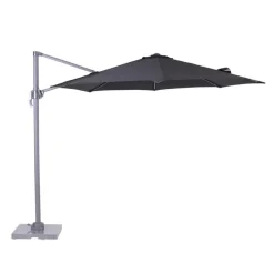 Zweefparasol Hawaii S - met voet en hoes - Zwart - 300 cm