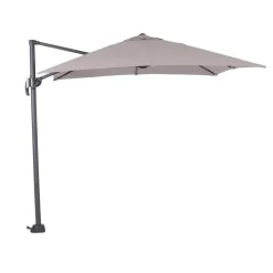 Zweefparasol Hawaii S - met voet en hoes - Zand - 250 x 250 cm