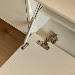 Zwevend Tv-Meubel Beige Mangohout - 160x35x30cm - 3 Deuren - Vision